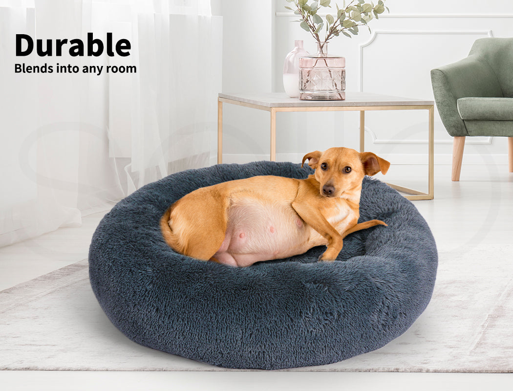 Pawz Dog Calming Bed Warm Soft Plush Thicker round Comfy Sleeping Large Washable